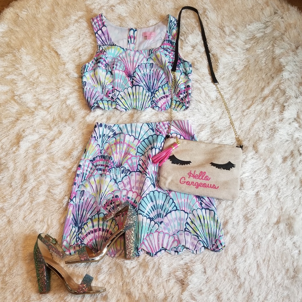 🐚 Lily Pulitzer Oh Shello Cadden Two Piece Dress